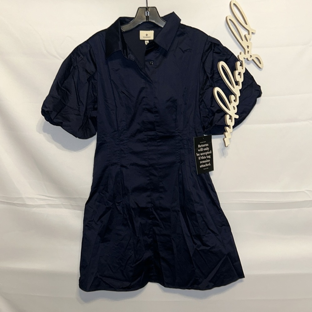 Navy Mini Delaney Dress - Picture 7 of 12